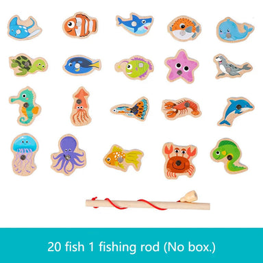Montessori Magnetiskt Trä Fiskespel – Pedagogisk Havslekssak More For Mini
