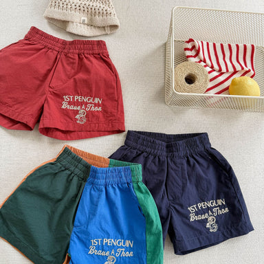 Sommarshorts i bomull för barn – Braveton unisexshorts för pojkar och flickor (0-6 år) – Andningsbara och elastiska More For Mini