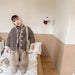 TeddySoft Gewatteerd Babyjasje Unisex | Winterjas 1–6 Jaar | Warme Katoenen Jas met Knoopsluiting & Ruitpatroon More For Mini