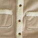 Teddy Sherpa Jas - Unisex, Bruin/Wit, Suède, Maat 0-6 Jaar-More For Mini