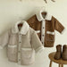 Teddy Sherpa Jas - Unisex, Bruin/Wit, Suède, Maat 0-6 Jaar-More For Mini