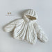 Donsjas met Capuchon - Muziyouyou Jongens, Bruin/Wit, Polyester, Maat 0-6 Jaar-More For Mini