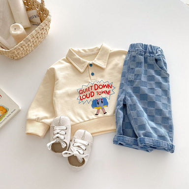 Livan Checker Denim – Stilren och bekväm jeansshorts för små äventyrare More For Mini