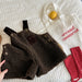 Tuinbroek - Cozy Cubs Meisjes, Beige/Bruin, Katoen, Maat 0-6 Jaar-More For Mini