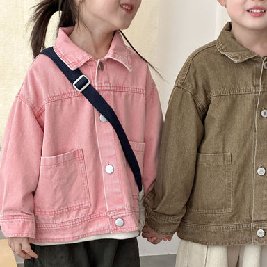ClassicFit Kinder Spijkerjas Unisex | Denim Jas voor Meisjes & Jongens | 1–10 Jaar | Tijdloos Design met Zakken More For Mini