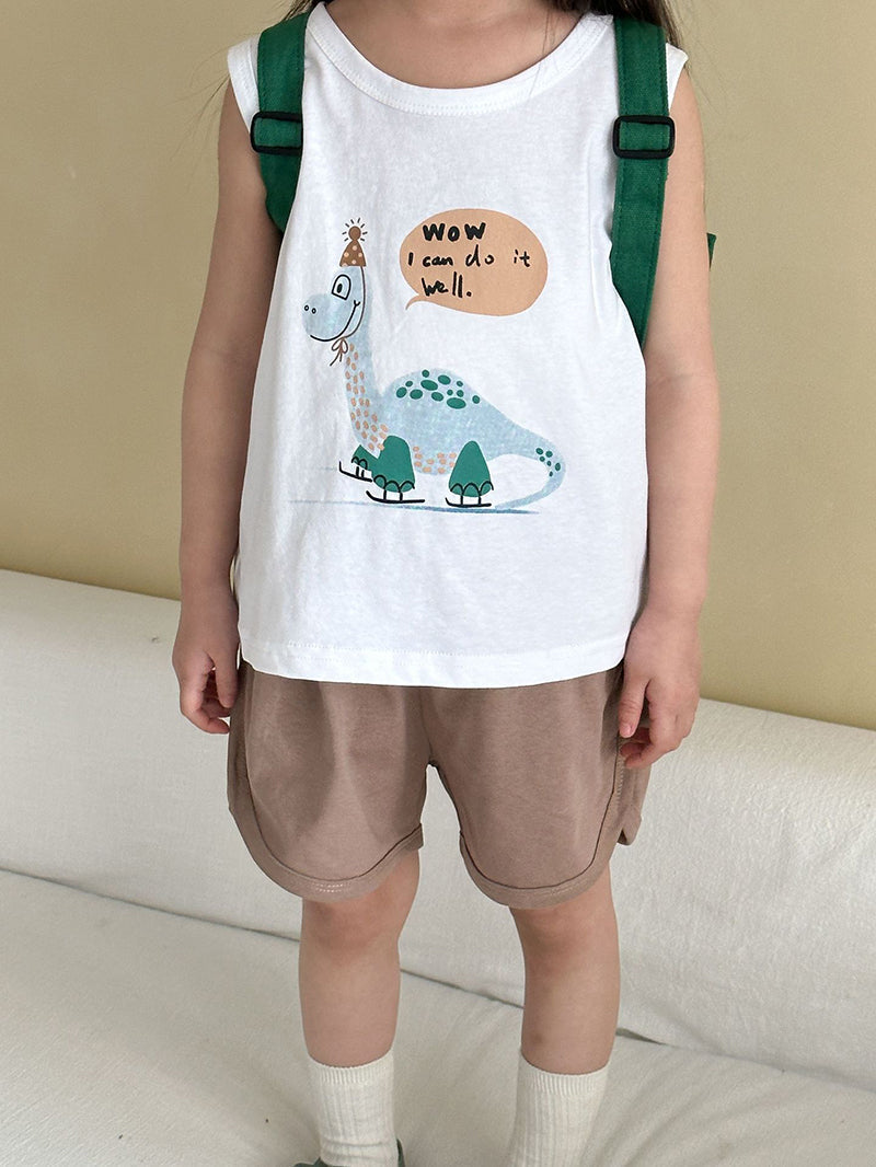 DinoFun Sommarset för Barn – Unisex T-shirt & Shorts med Dino-tryck | Roaro Kids | Storlek 0–8 år | Bomull MoreForMini