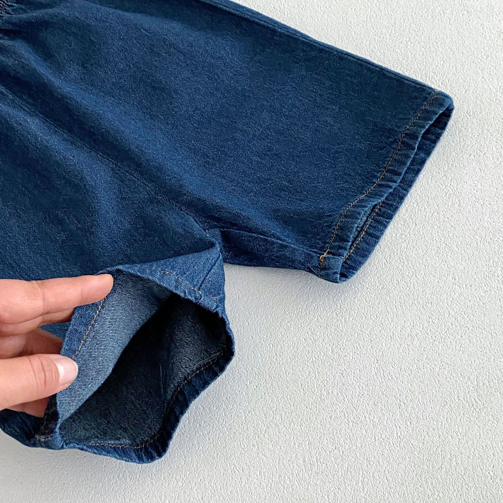 Denim sommarset med T-shirt och shorts – Baby, Småbarn, Förskolebarn, Barn, Blå, Bomull, Storlek 0–6 år More For Mini