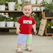 Schooltrain Zomerset Jongens | Rood T-shirt met Treinprint & Gestreepte Short | Katoen & Polyester | 2–6 Jaar | Zomerspeelkleding More For Mini