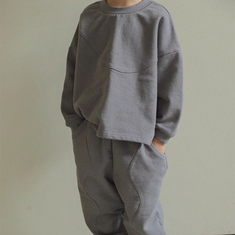 Träningsdräkt – UrbanComfy Unisex, Grå/Beige, Bomull, Storlek 0–6 år More For Mini