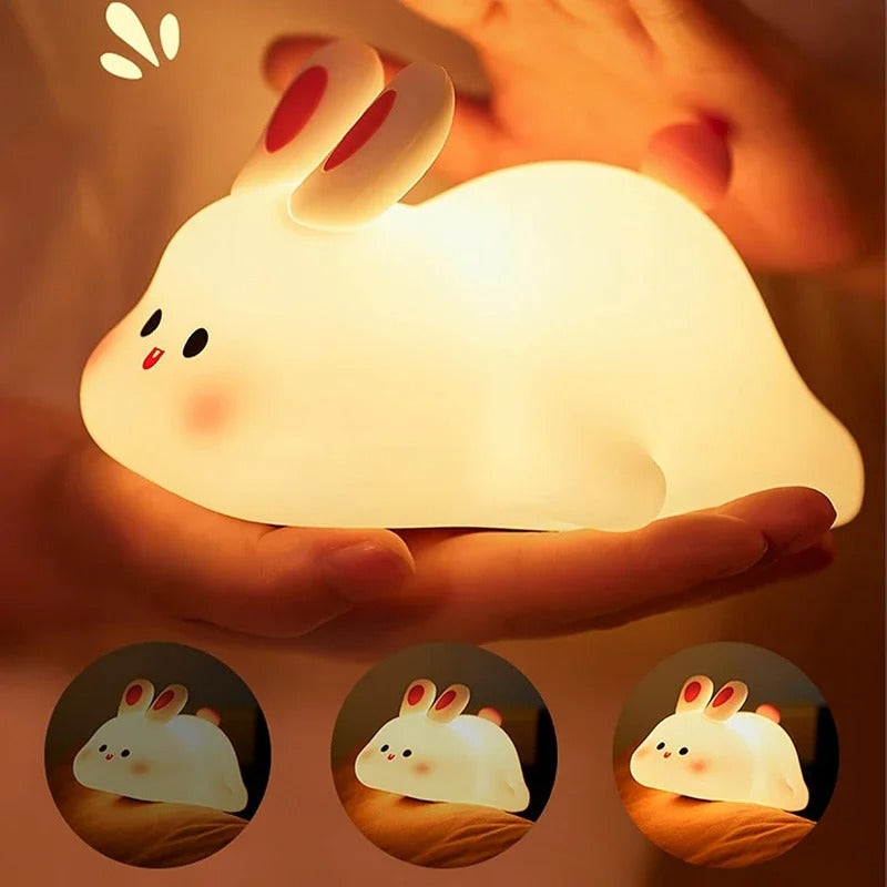 Konijnen Nachtlampje voor Kinderen – Zachte Verlichting & Knuffelbaar Design | Perfect voor Bedtijd More For Mini
