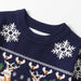 Kersttrui met Rendieren en Sneuwvlokken - Unisex, Rood/Blauw, Katoen, Maat 1-6 Jaar-More For Mini