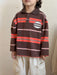 Pikétröja med ränder – LuckyStripe Unisex, Brun/Grå, Bomull, Storlek 0–8 år More For Mini