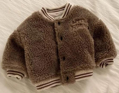 Teddy Bomber Jas voor Kinderen | Zachte Warme Winterjas Unisex | 9 Maanden – 3 Jaar | Fleece Look met Sportieve Boorden More For Mini