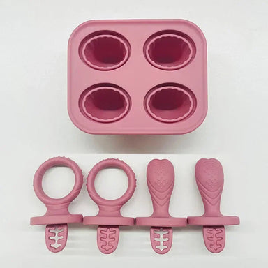 5-delars Baby Bitring Set – BPA-fri Silikon med Handring Lilla Lycka