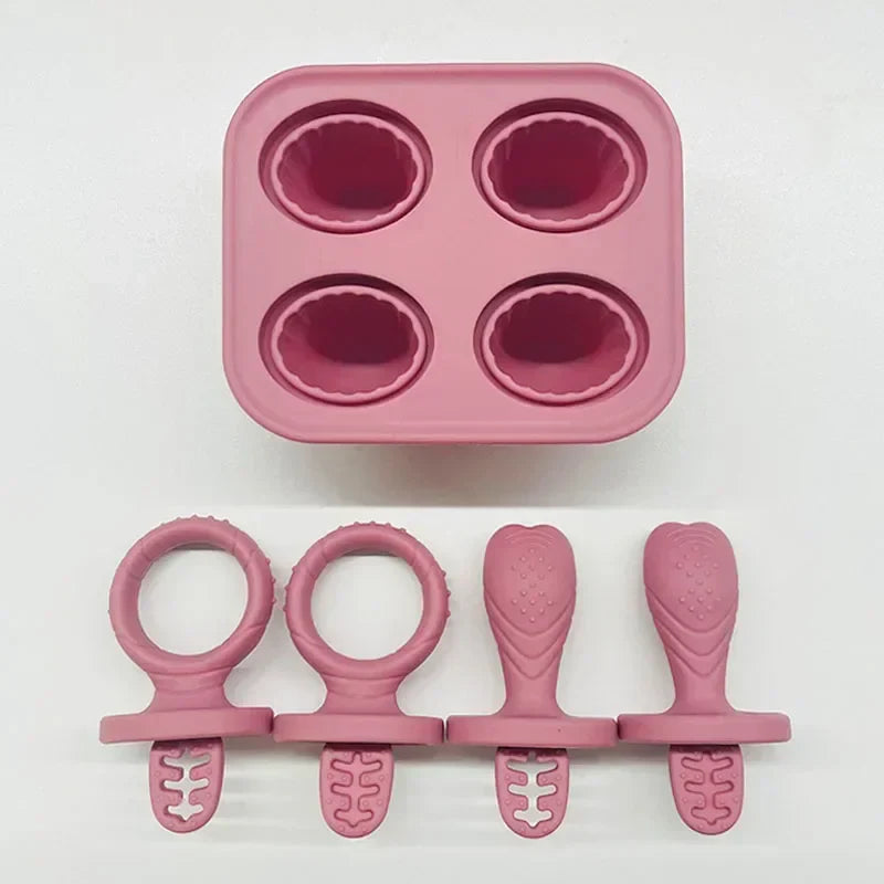 5-delars Baby Bitring Set – BPA-fri Silikon med Handring Lilla Lycka