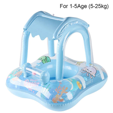 Baby Simring med Baldakin – Uppblåsbar Float med Soltak More For Mini