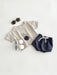 Sommarklädset T-shirt med Persika + Shorts Jogging – Little Pebble Set Unisex, Beige/Blå, Bomull, Storlek 0–3 år More For Mini