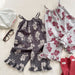 Lunea Kids Flora Volangbyxdress Flicka – Sommarjumpsuit i bomull – Blommönster – Volanger – 0–6 år – Luftiga barnkläder More For Mini
