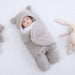 Wikkeldeken met Berenoortjes – Baby, Beige/Blauw/Roze/Wit, Fleece, Katoen-More For Mini