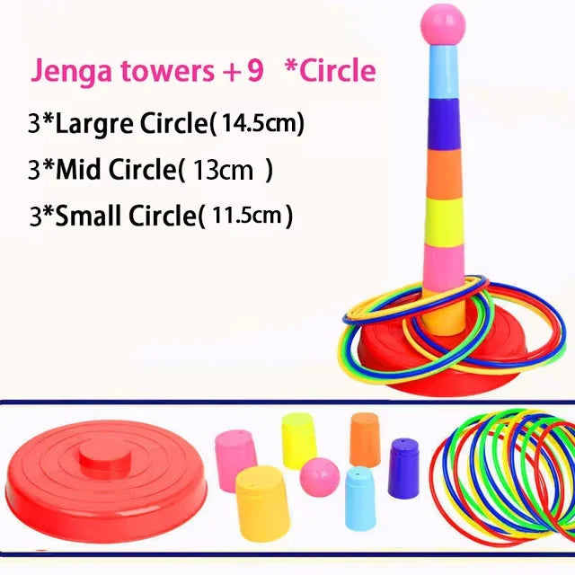 Ringkastningsspel för Barn – Stapeltorn & Ring Toss | Inne & Ute Lilla Lycka