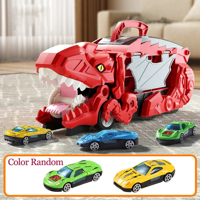 Dino Transporter Auto – Speelgoedtruck voor Kinderen met Dinofiguren, Duurzaam Kunststof, Creatief Spel-More For Mini