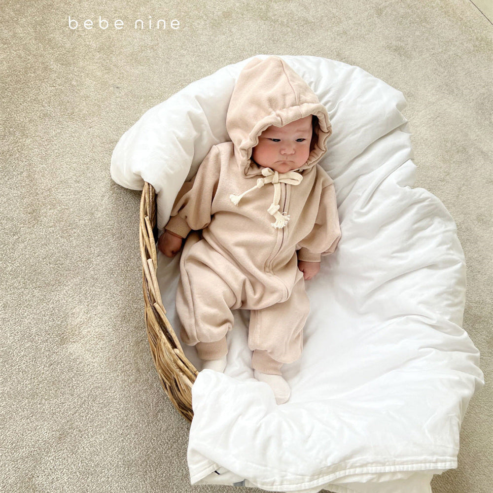 Babydräkt med Huvud – Moussy Jumpsuit i Bomullsblandning (0–3 år) – Unisex, Mjuk & Lätt att Ta På More For Mini