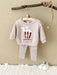 Klädset med Leggings och Tröja Popcorn – Poppi Unisex, Beige, Bomull, Storlek 0–3 år More For Mini