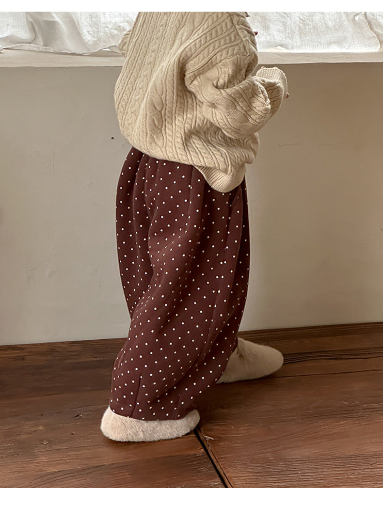 Byxa med Prickar – Dotty Daze Flickor, Brun/Svart, Bomull, Storlek 1–8 år More For Mini
