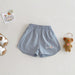 Kortbyxa med Björn – Lino Shorts Unisex, Brun/Grön/Beige/Blå, Bomull, Storlek 0–5 år More For Mini