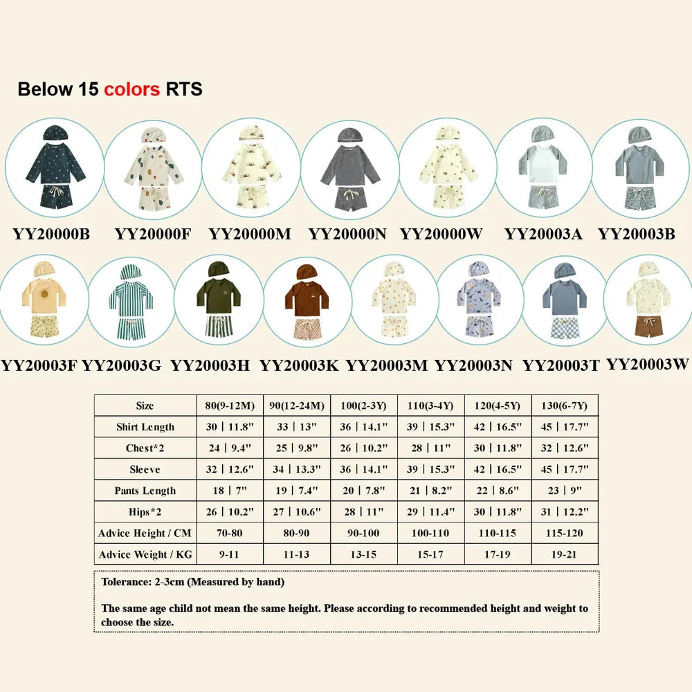 UV Simset Barn med Hatt – Solskydd 3-delar | 9M-7 år More For Mini