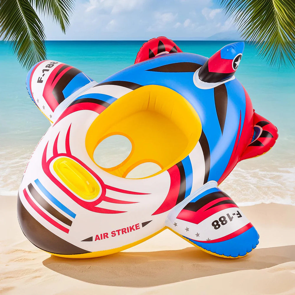 Flygplan Simring Barn – Uppblåsbar Pool Float med Handtag More For Mini