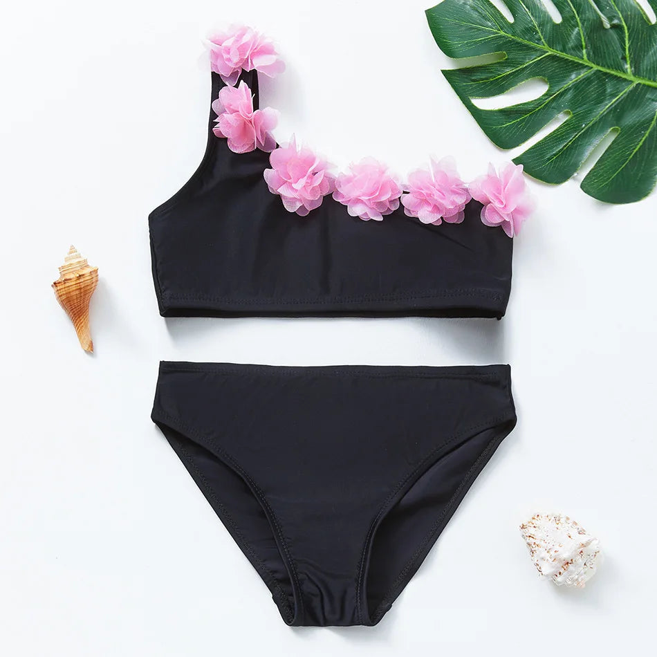 Flickor Tankini Baddräkt Sjöjungfruprint – Sommarstrandkläder | 3-12 år More For Mini