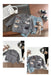Gebreid Vest met Honden - Puppy Love Unisex, Grijs, Katoen, Maat 0-4 Jaar-More For Mini