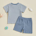 Baseball Stripe Zomerset Baby & Peuter | Gebreid T-shirt & Short | Knit Katoen | 0–3 Jaar | Sportieve Look voor Jongens More For Mini