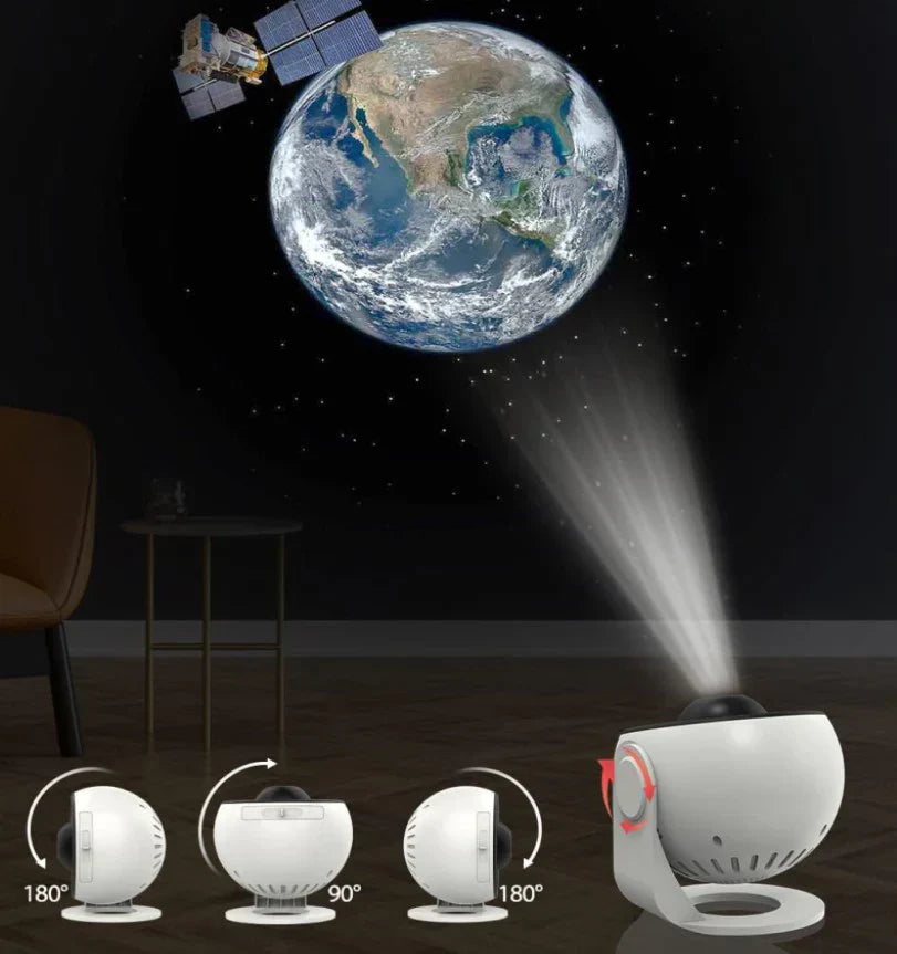 Sterrenhemel Projector voor Volwassenen & Kinderen – Galaxy Lamp met 12 Kleuren & 360° Rotatie – Nachtlamp & Sfeerverlichting voor Slaapkamer More For Mini