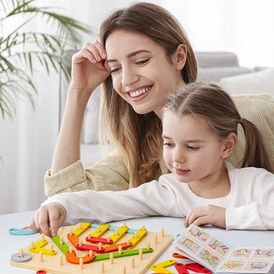 CreatiBoard Montessori Puzzelbord voor Kinderen – Educatief Houten Speelgoed voor Creativiteit en Vaardigheden More For Mini