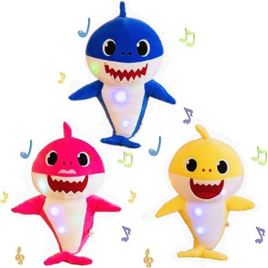 Muzikale Knuffel Haai – Zachte Knuffel met Muziek voor Baby’s & Peuters | Rustgevend & Interactief Speelgoed More For Mini