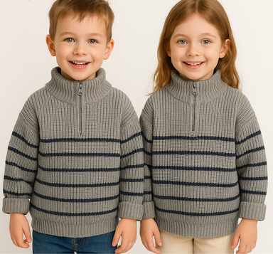 EasyZip Barntröja – Bekväm unisextröja med dragkedja | Barn 0–6 år More For Mini