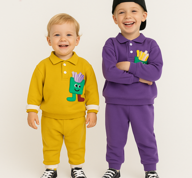 Mjukt Unisex Småbarnsset 2-delat – Bekväm Bomullsoutfit 0–3 år | Andningsbart & Hudvänligt More For Mini
