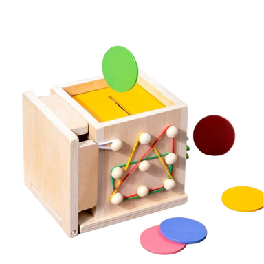 Montessori-låda för barn | Pedagogiskt träleksak 3+ | Stimulerar motorik och kognition More For Mini
