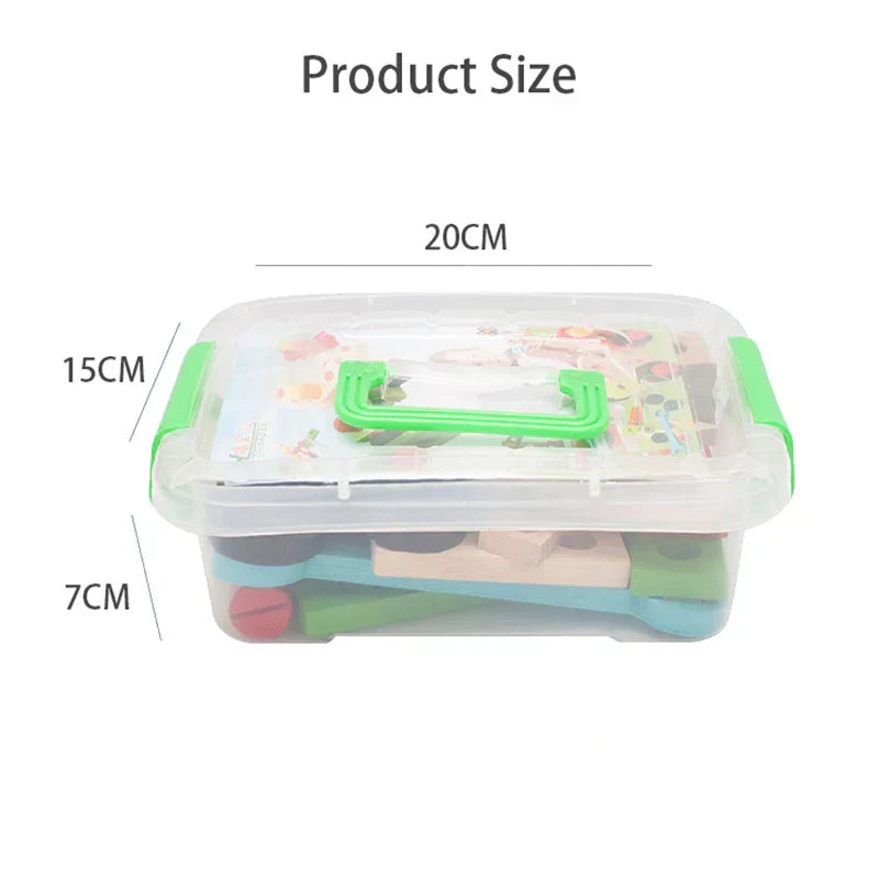 TinyTools Träverktygslåda för Barn – Montessori Byggleksak – Pedagogiskt Trämaterial – 3 till 6 år – Woodspire More For Mini