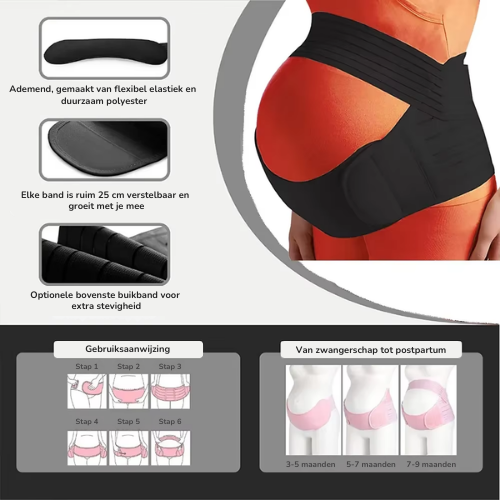 Zwangerschapsband 3-in-1 | Comfort & Rugondersteuning Zwangerschap & Herstel More For Mini