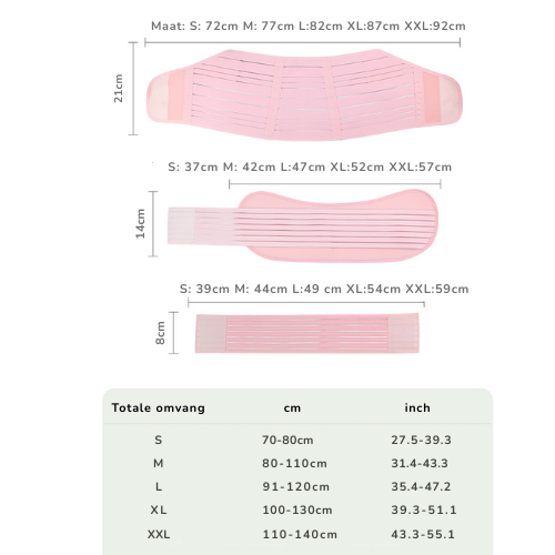 Zwangerschapsband 3-in-1 | Comfort & Rugondersteuning Zwangerschap & Herstel More For Mini