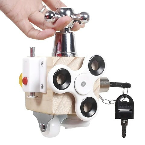 BusyBox Explorer – 7-in-1 Educatief Houten Speelgoed voor Peuters | Versterk Motoriek en Cognitie More For Mini