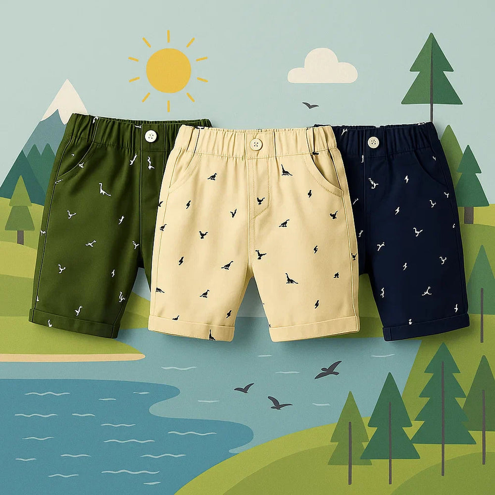 Barn Sommarshortskor – Lätt & Bekvämt med Lekfullt Mönster | 2-7 år More For Mini