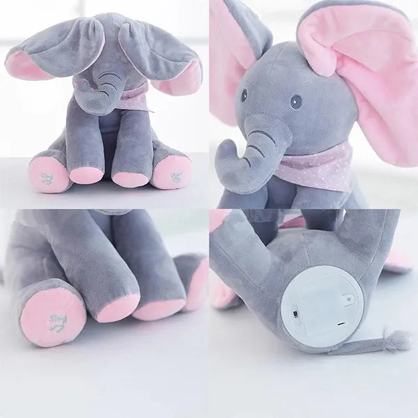 Interactieve Knuffel Olifant voor Baby’s – Speelt Verstoppertje & Praat | FlappyPals vanaf 6 Maanden More For Mini