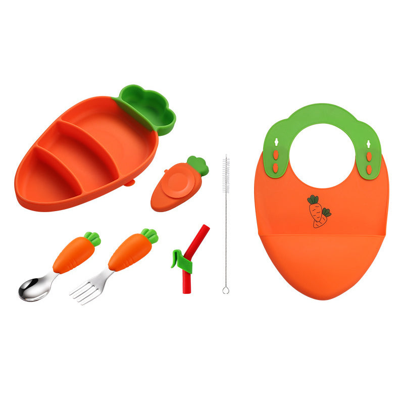 MiniMeal Peuterbord Set – Veilig & Antislip Bord voor Baby’s Vanaf 6 Maanden | Siliconen Zuignap Bord Met Bestek More For Mini