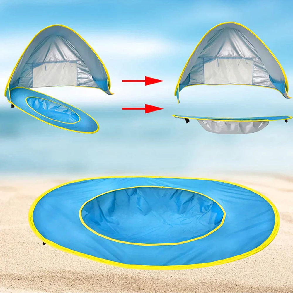 SunShade BabyTent™ – Bärbart Strandtält med Skuggpool och UV-skydd för Bebisar More For Mini