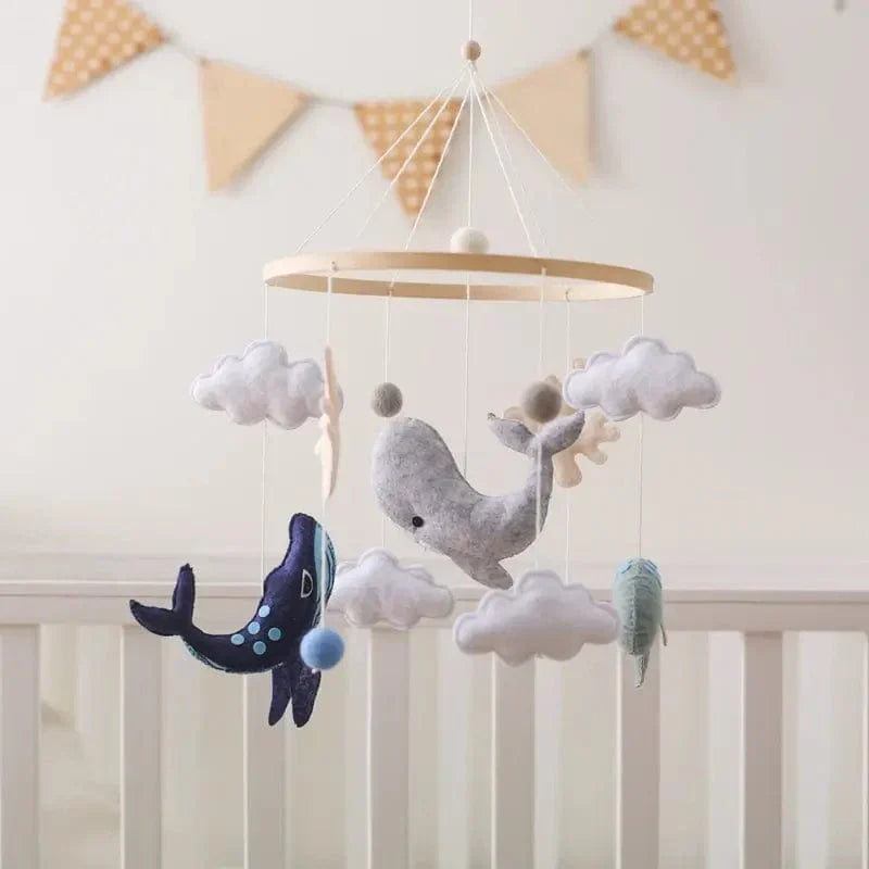 Rustgevende Houten Babymobiel Zonder Batterij – Natuurlijke Materialen & Zachte Kleuren | LittleNest SkyWhirl More For Mini