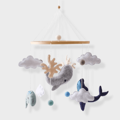 Rustgevende Houten Babymobiel Zonder Batterij – Natuurlijke Materialen & Zachte Kleuren | LittleNest SkyWhirl More For Mini